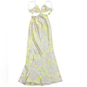 RUMER The Label x Revolve Yellow/Tan Harmony Resortwear Cut-Out Maxi Dress